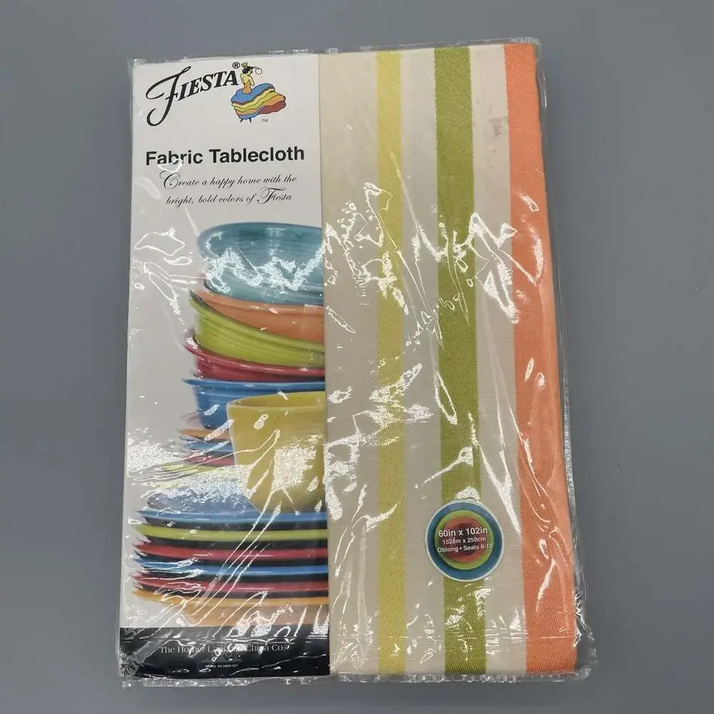 NOS Vintage Fiesta Tablecloth 60 x 102 Oblong Plaid Deadstock NIP